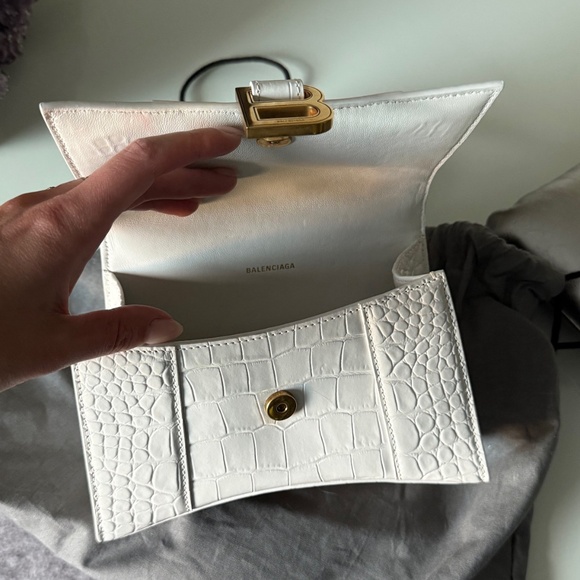 Balenciaga Hourglass XS Handbag Crocodile Embossed - Picture 2 of 3
